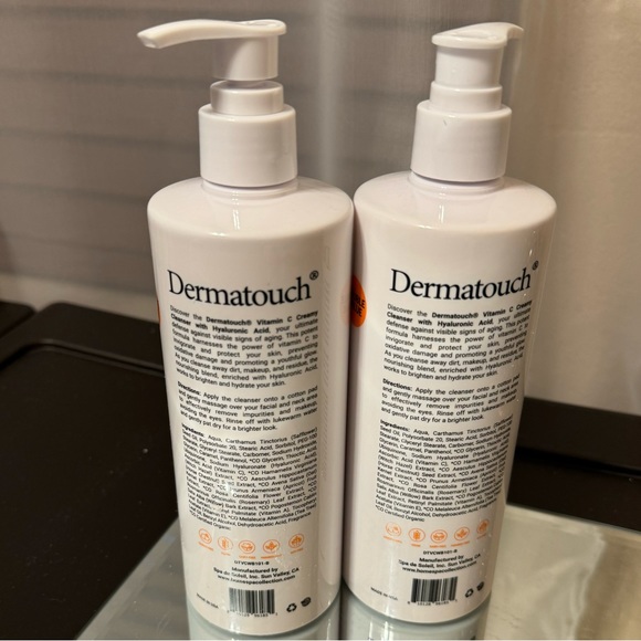 Dermatouch Vitamin C & Hyaluronic Acid Creamy Cleanser Bright Plus (2) brand new - Picture 5 of 7